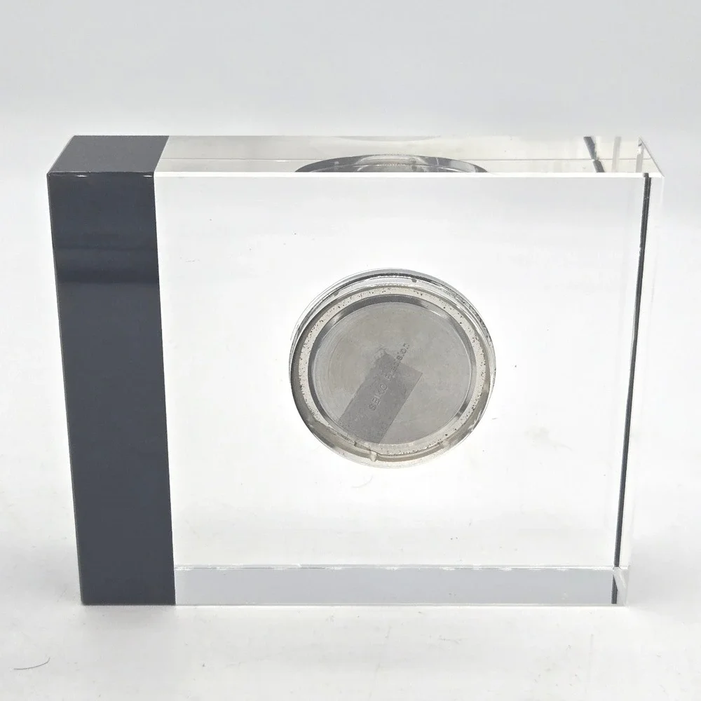 Reed &‎ Barton Modern Crystal/Acrylic Desk Clock (Model 6650-0101)